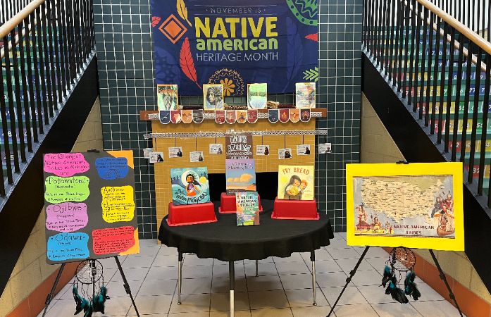  Display representing  Native American History